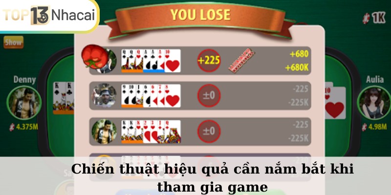Chiến thuật hiệu quả cần nắm bắt khi tham gia game