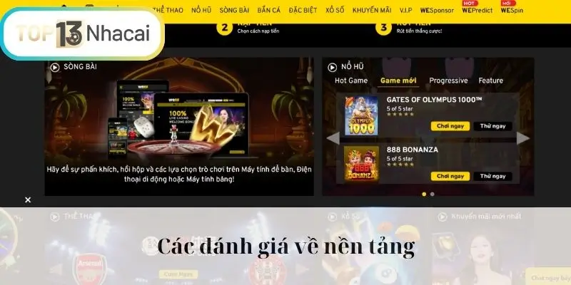 Các đánh giá về nền tảng