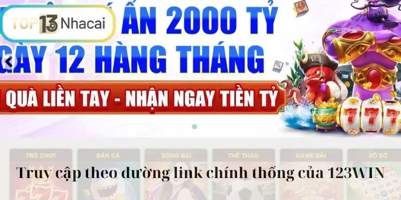 Truy cập theo đường link chính thống