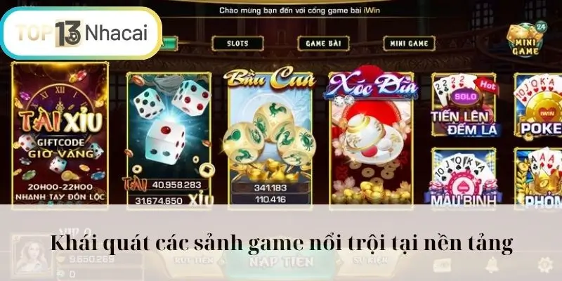 Khái quát các sảnh game nổi trội tại nền tảng