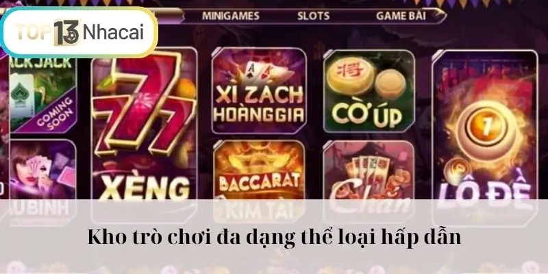 Kho trò chơi đa dạng thể loại